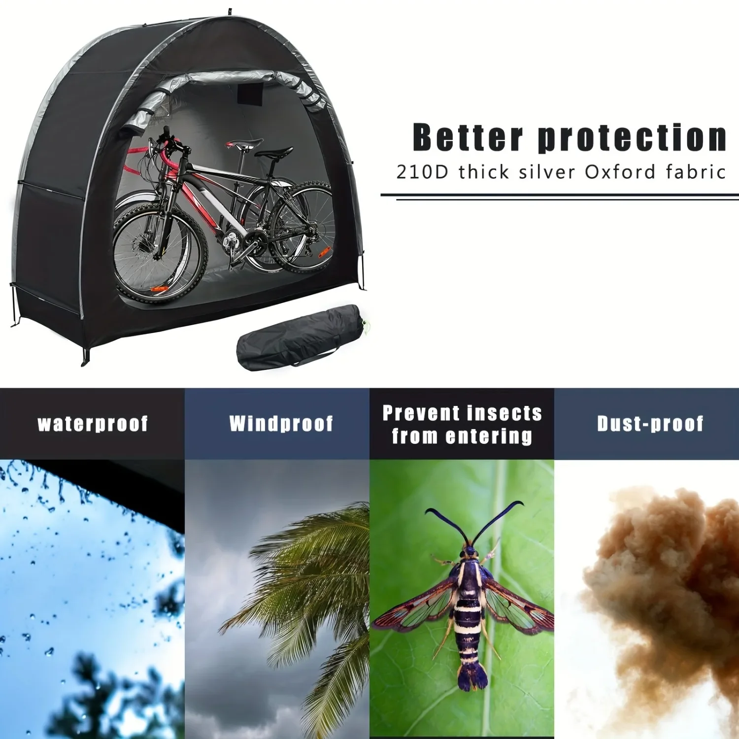 自転車保管小屋テント 1-4 台の自転車用の広々としたポータ - Grow Tent 4X4 のレビューと価格
